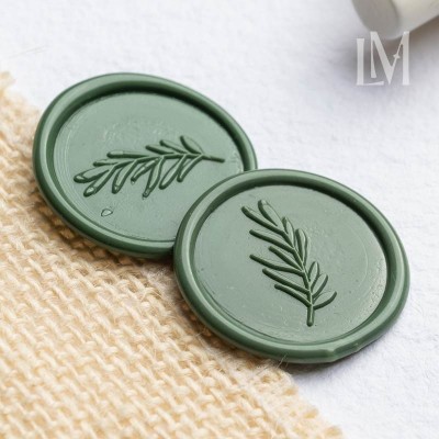 Sello de lacre adhesivo rama de olivo