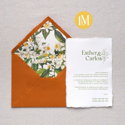 Sobres artesanales C5 forrados – Colección Azahar Sobres artesanales C5 forrados – Colección Azahar