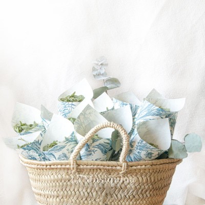Conos Confeti Bodas Colección Indiana – Pack 22, Personalizables en Azul Conos Confeti Bodas Colección Indiana – Pack 22, Personalizables en Azul